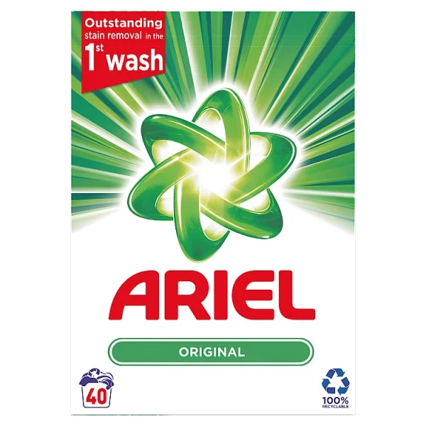 - Teething and chewing toys for puppiesARIEL WASHING POWDER ORIGINAL 40 WASH FAST DISSOLVING 2.6 KG