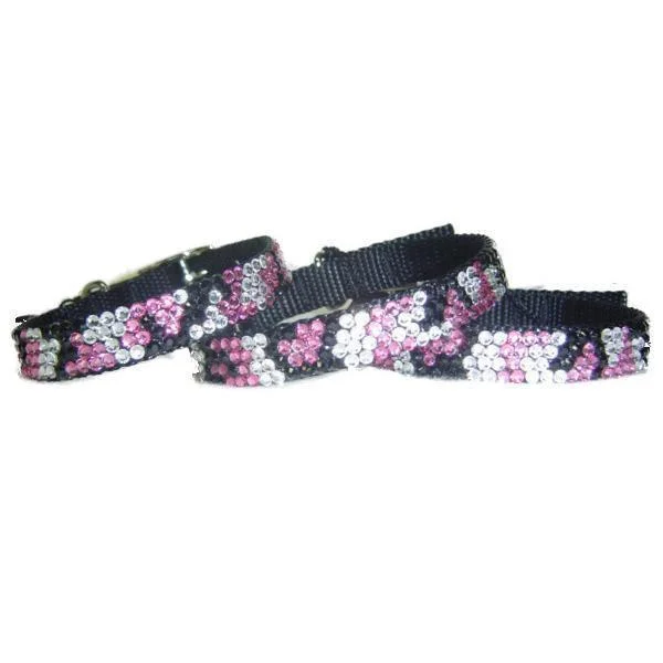 Pet ProductsRose Jet Crystal Dog Collar