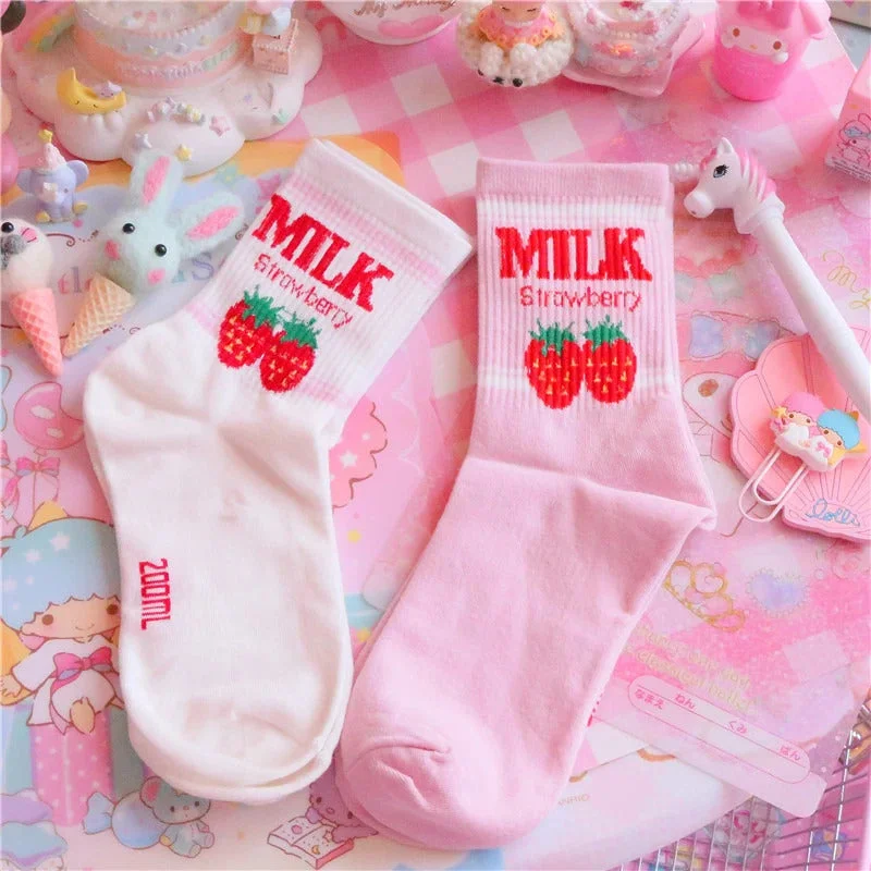 - Custom pet birthday cakeStrawberry Milk Socks