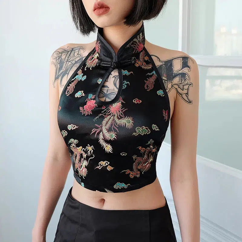 - Deodorizing cat litter tofu litterDragon Backless Crop Top