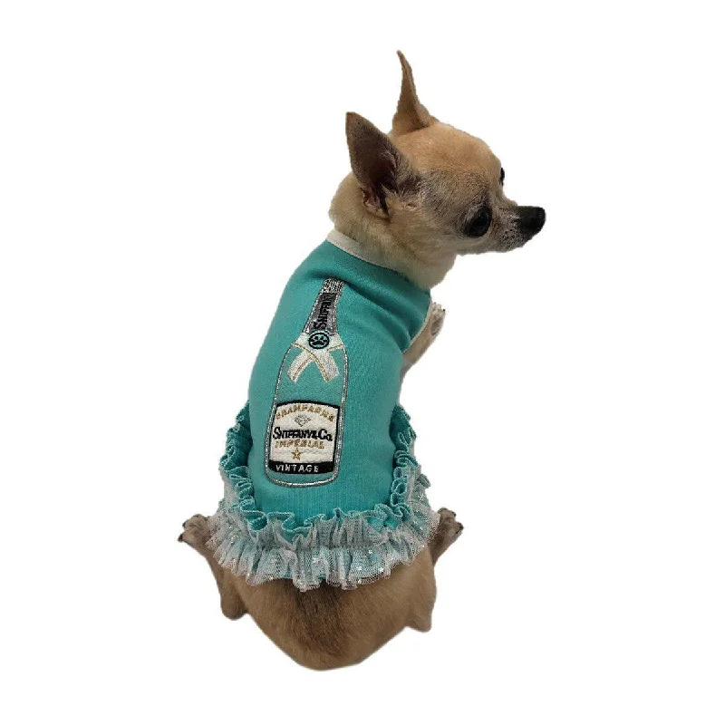 - Air box TSA certified check-inSniffany Champagne Ruffle Dog Dress