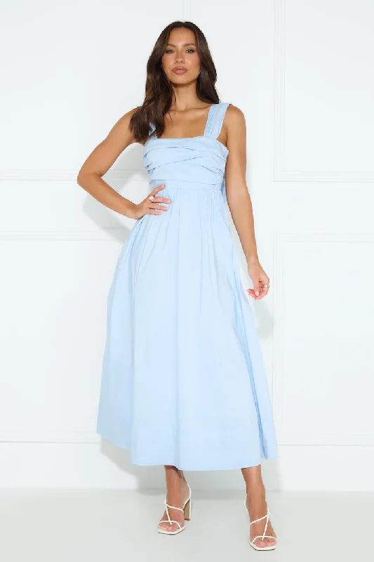 Bluebell Blossom Midi Dress Blue