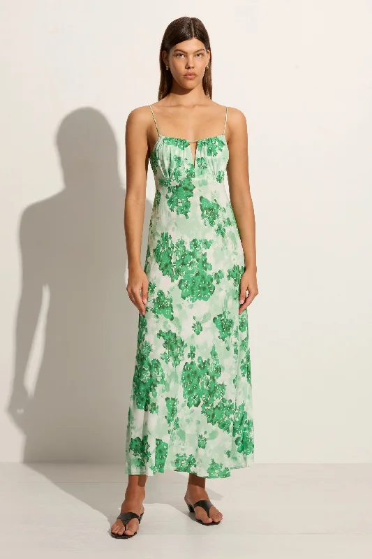 San Paolo Midi Dress Rosella Floral Green