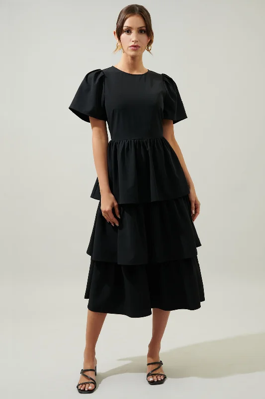 Sweet Nothing Tiered Midi Dress