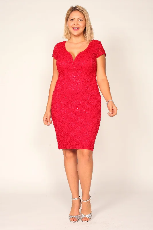 Connected Apparel Short Formal Lace Dress Cocktail Sale