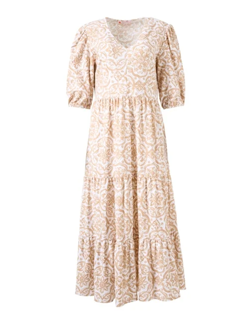 Jordana Beige Print Dress