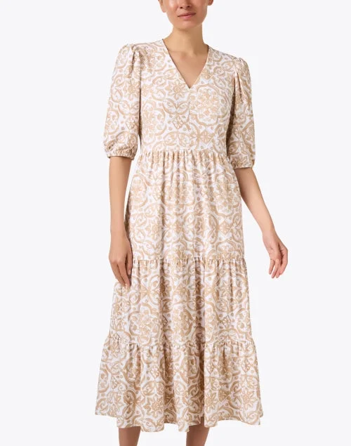 Jordana Beige Print Dress