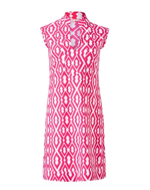 Kristen Magenta Print Dress