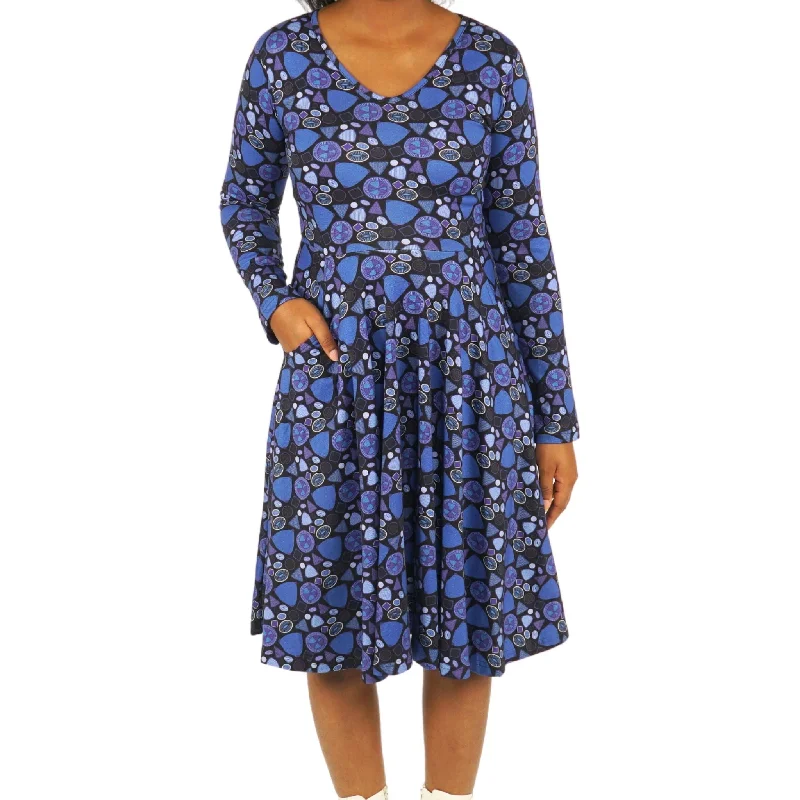 Diatom Dream Long Sleeves Twirl Dress