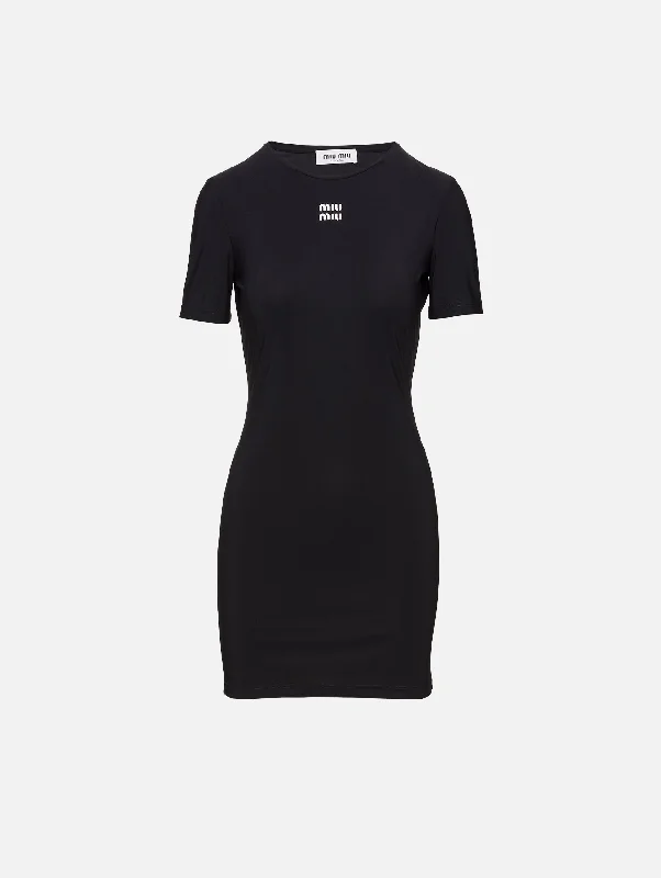 Logo Short Sleeve Mini Dress