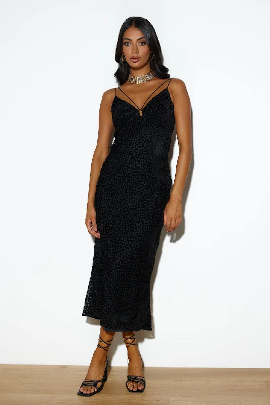 Textured Feels Maxi Dress Black