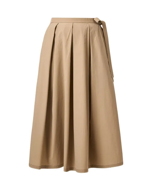 Donata Tan Cotton Skirt