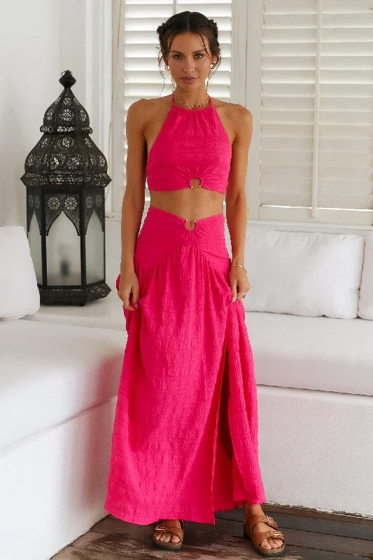 Lemon Tree Maxi Skirt Pink