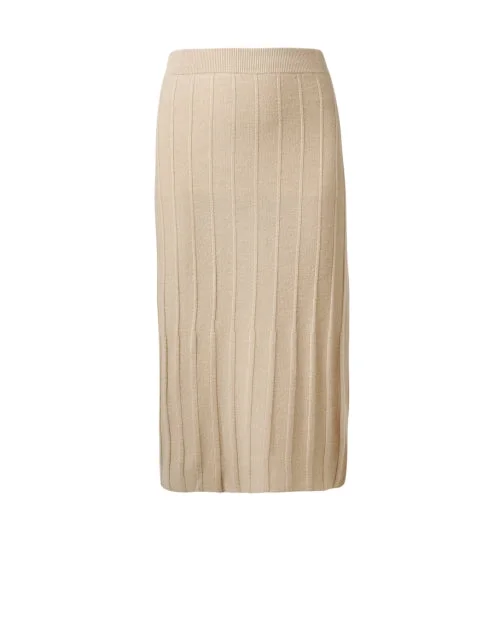 Melk Beige Wool Skirt