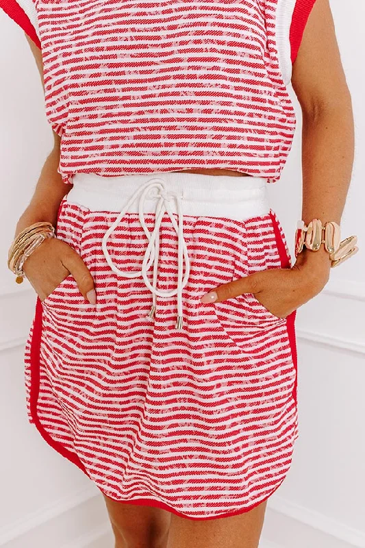 Nautical Charm Stripe Mini Skirt