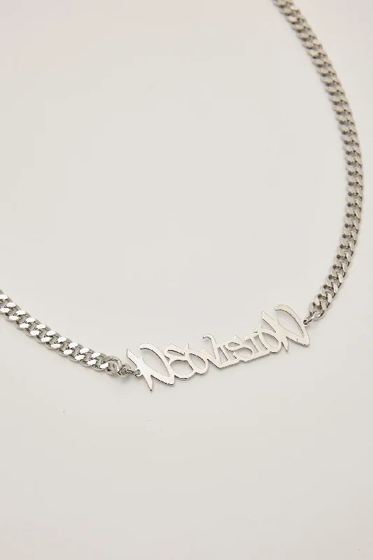 Neovision Graffiti Curb Necklace Silver