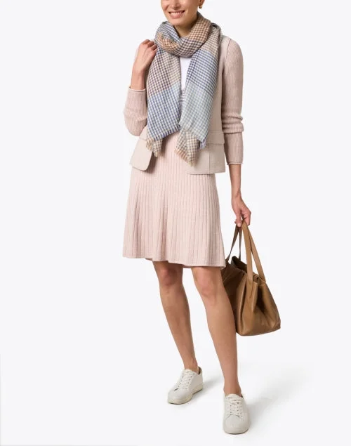 Pink Rib Knit Wool Skirt