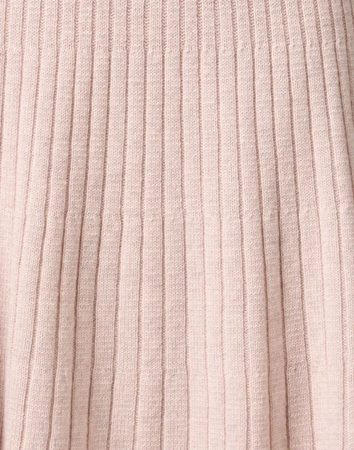 Pink Rib Knit Wool Skirt