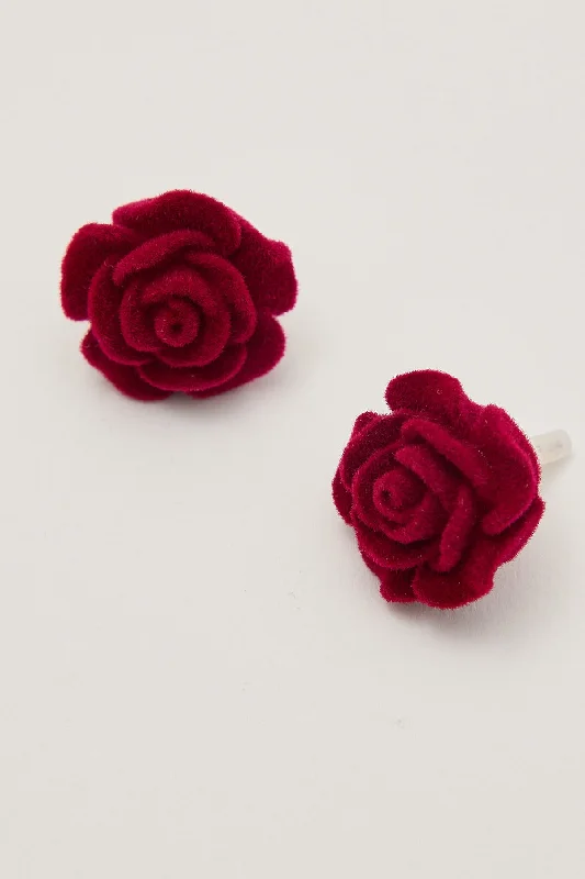 Token Bella Rosa Earrings Burgundy